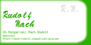 rudolf mach business card